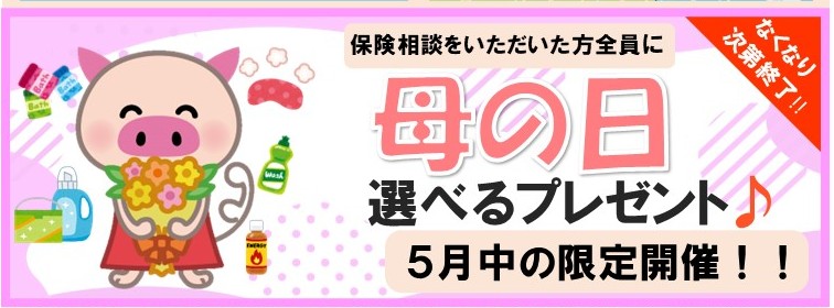 母の日キャンペーンのお知らせ